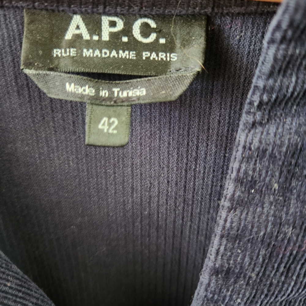 A.P.C. Navy Blue Shift Dress - Picture 4 of 4